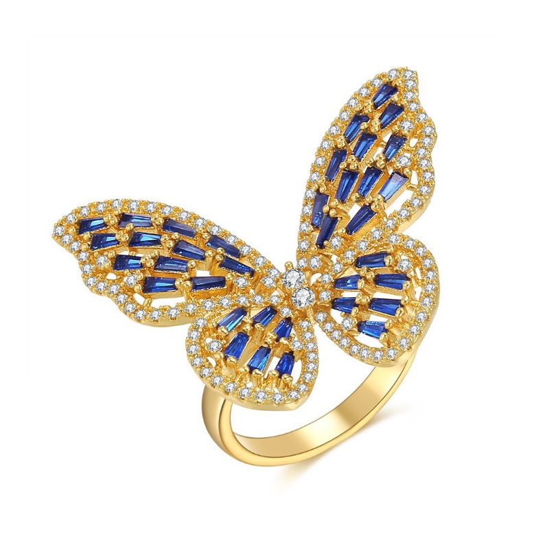 Adjustable Statement Butterfly Ring